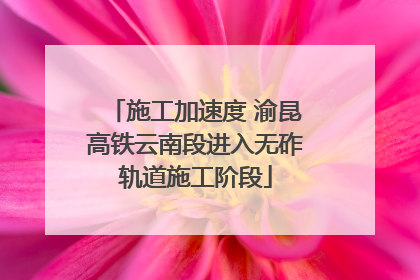 施工加速度 渝昆高铁云南段进入无砟轨道施工阶段