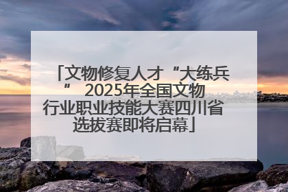 文物修复人才“大练兵” 2025年全国文物行业职业技能大赛四川省选拔赛即将启幕