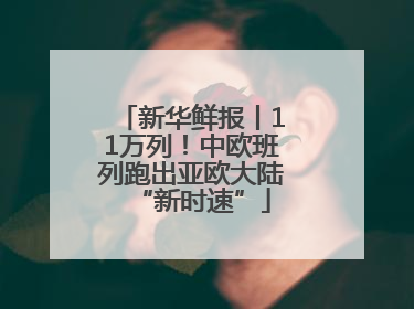 新华鲜报丨11万列！中欧班列跑出亚欧大陆“新时速”