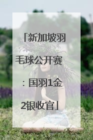 新加坡羽毛球公开赛：国羽1金2银收官