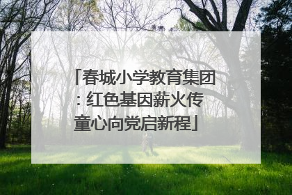 春城小学教育集团：红色基因薪火传 童心向党启新程