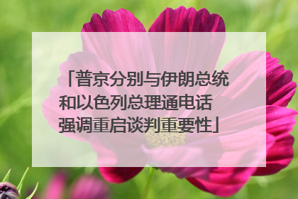 普京分别与伊朗总统和以色列总理通电话 强调重启谈判重要性