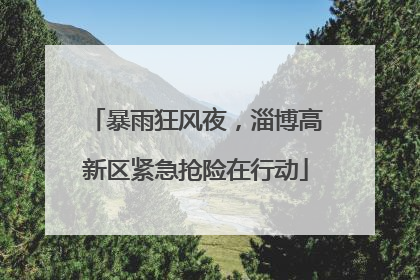 暴雨狂风夜，淄博高新区紧急抢险在行动