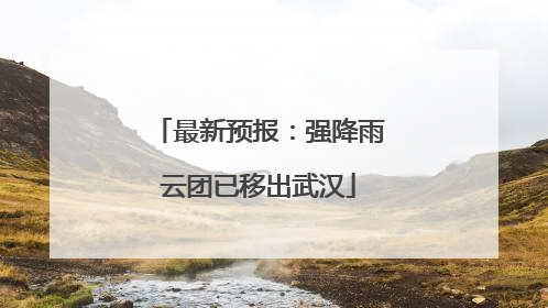 最新预报：强降雨云团已移出武汉