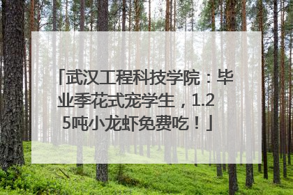 武汉工程科技学院：毕业季花式宠学生，1.25吨小龙虾免费吃！