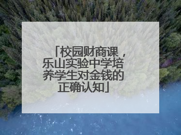 校园财商课，乐山实验中学培养学生对金钱的正确认知