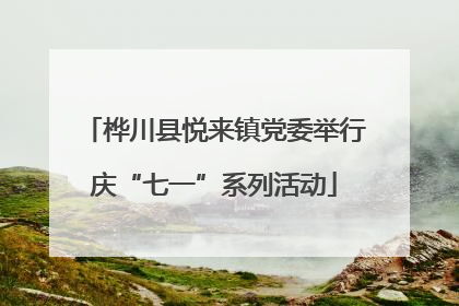 桦川县悦来镇党委举行庆“七一”系列活动