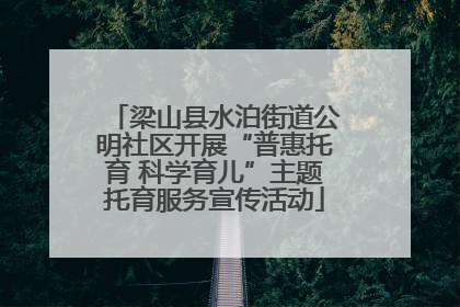 梁山县水泊街道公明社区开展“普惠托育 科学育儿”主题托育服务宣传活动