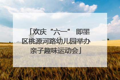 欢庆“六一” 即墨区桃源河路幼儿园举办亲子趣味运动会