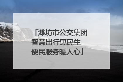 潍坊市公交集团智慧出行惠民生 便民服务暖人心