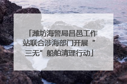 潍坊海警局昌邑工作站联合涉海部门开展“三无”船舶清理行动