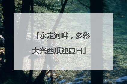 永定河畔，多彩大兴西瓜迎夏日