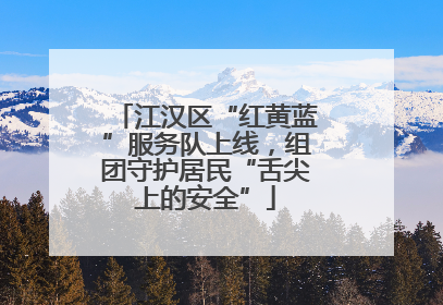 江汉区“红黄蓝”服务队上线，组团守护居民“舌尖上的安全”