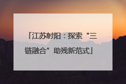 江苏射阳：探索“三链融合”助残新范式