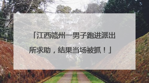 江西赣州一男子跑进派出所求助,结果当场被抓!
