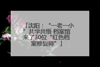 沈阳：“一老一小”共学共悟 档案馆来了30位“红色档案修复师”