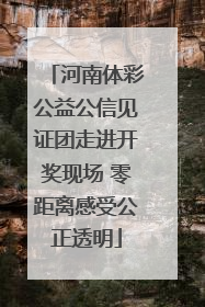 河南体彩公益公信见证团走进开奖现场 零距离感受公正透明