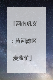 河南巩义：黄河滩区麦收忙