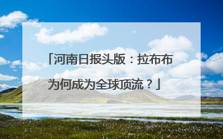 河南日报头版：拉布布为何成为全球顶流？