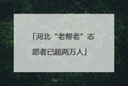 河北“老帮老”志愿者已超两万人
