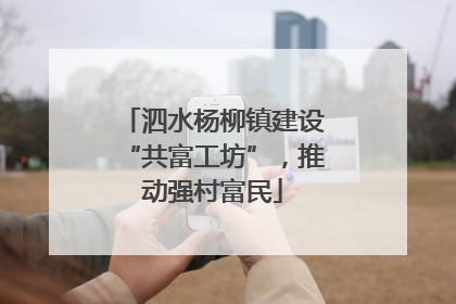 泗水杨柳镇建设“共富工坊”，推动强村富民