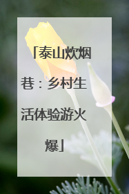 泰山炊烟巷：乡村生活体验游火爆