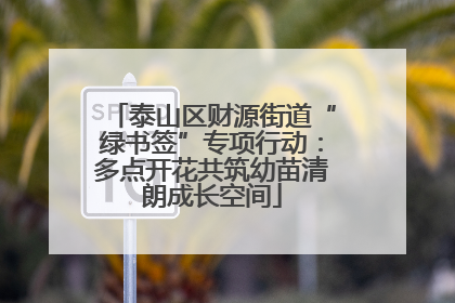 泰山区财源街道“绿书签”专项行动：多点开花共筑幼苗清朗成长空间