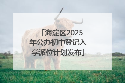 海淀区2025年公办初中登记入学派位计划发布
