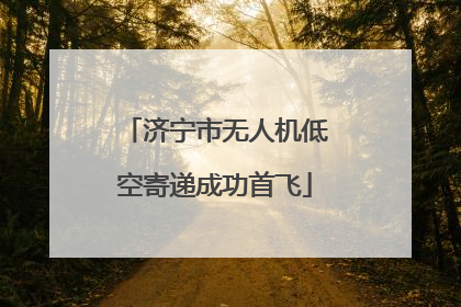 济宁市无人机低空寄递成功首飞