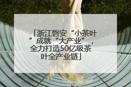 浙江磐安“小茶叶”成就“大产业”，全力打造50亿级茶叶全产业链