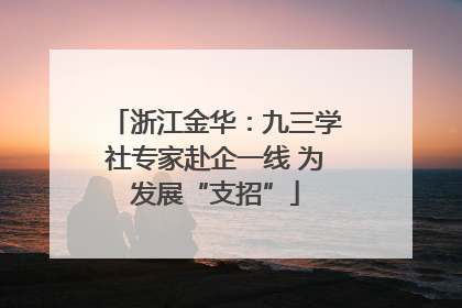 浙江金华：九三学社专家赴企一线 为发展“支招”