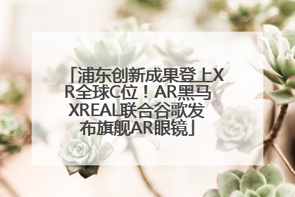 浦东创新成果登上XR全球C位！AR黑马XREAL联合谷歌发布旗舰AR眼镜