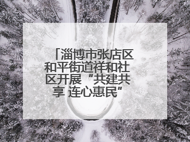 淄博市张店区和平街道祥和社区开展“共建共享 连心惠民”便民志愿活动