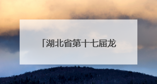 湖北省第十七届龙舟大赛圆满收官