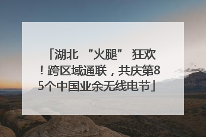 湖北 “火腿” 狂欢！跨区域通联，共庆第85个中国业余无线电节