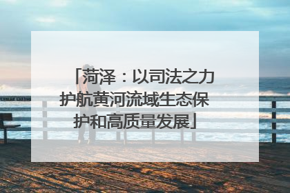 菏泽：以司法之力护航黄河流域生态保护和高质量发展