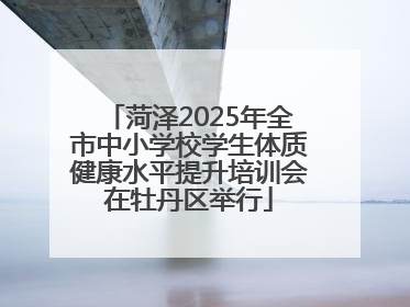 菏泽2025年全市中小学校学生体质健康水平提升培训会在牡丹区举行