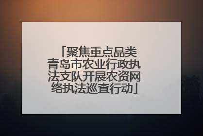 聚焦重点品类 青岛市农业行政执法支队开展农资网络执法巡查行动