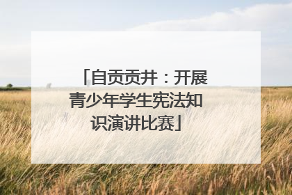 自贡贡井：开展青少年学生宪法知识演讲比赛
