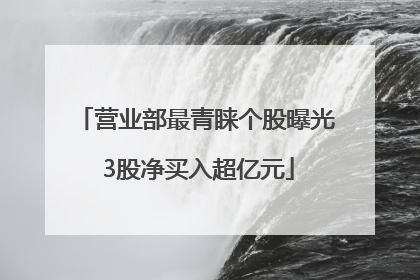 营业部最青睐个股曝光 3股净买入超亿元