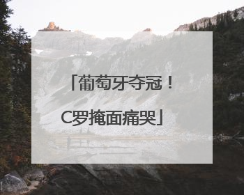 葡萄牙夺冠！C罗掩面痛哭