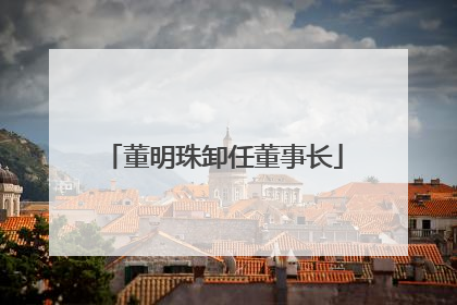 董明珠卸任董事长