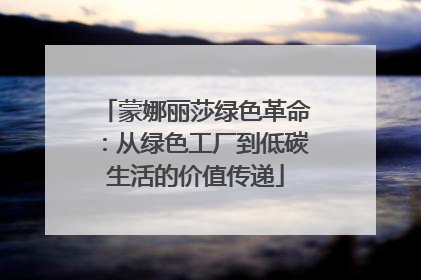 蒙娜丽莎绿色革命：从绿色工厂到低碳生活的价值传递