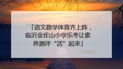 语文数学体育齐上阵，临沂金雀山小学乐考让素养测评“活”起来