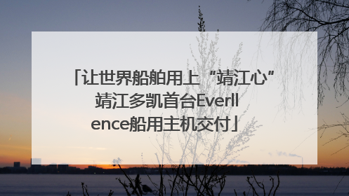 让世界船舶用上“靖江心” 靖江多凯首台Everllence船用主机交付