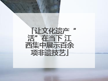 让文化遗产“活”在当下 江西集中展示百余项非遗技艺