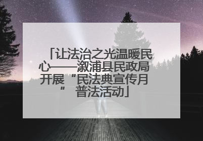 让法治之光温暖民心——溆浦县民政局开展“民法典宣传月” 普法活动