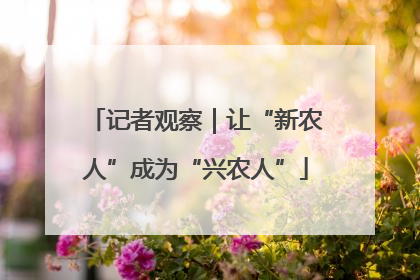 记者观察｜让“新农人”成为“兴农人”