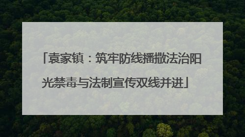 袁家镇：筑牢防线播撒法治阳光禁毒与法制宣传双线并进