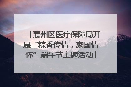 襄州区医疗保障局开展“粽香传情，家国情怀”端午节主题活动